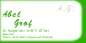 abel grof business card